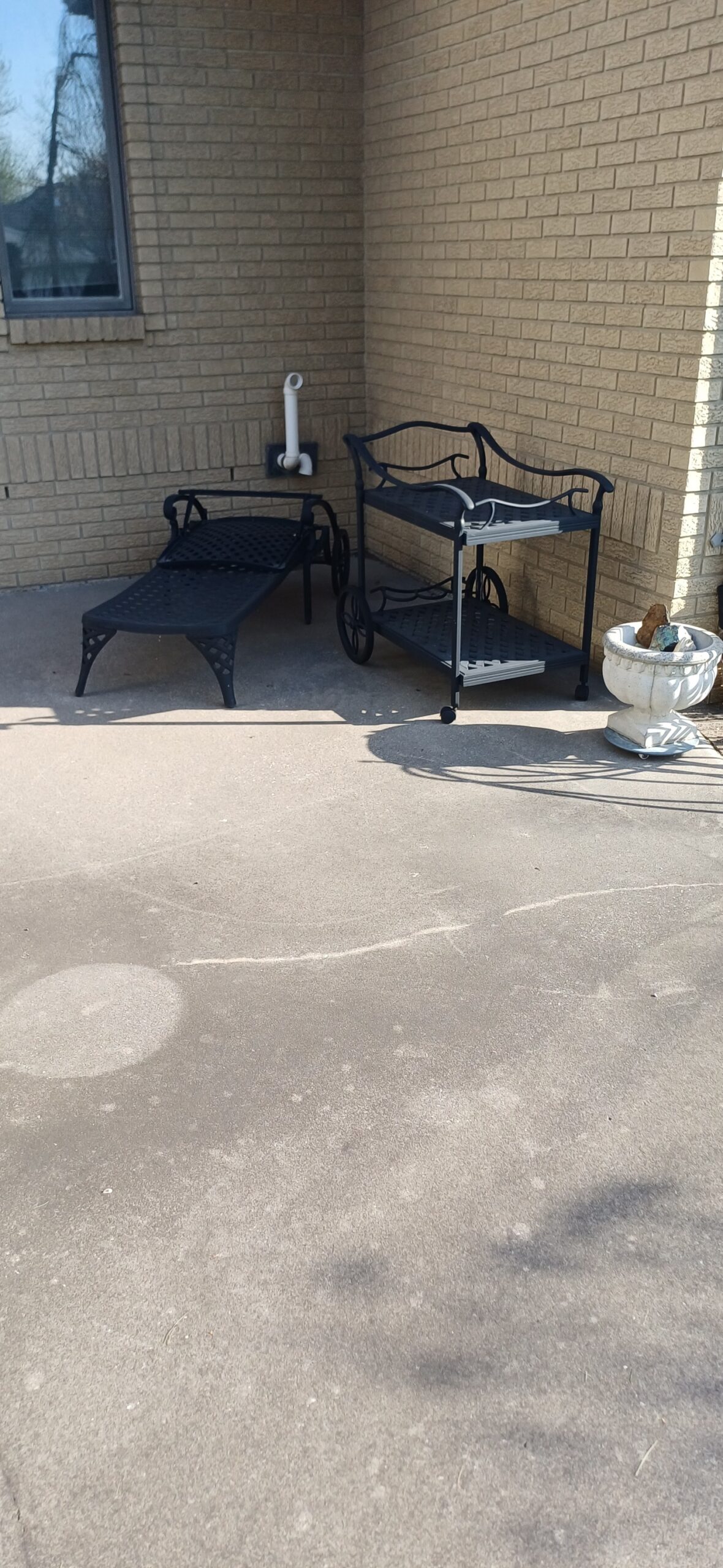 Sidewalk before pressure washing Windsor
